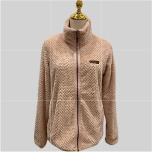 Columbia NWOT  Pink Textured Fuzzy Pink Jacket M